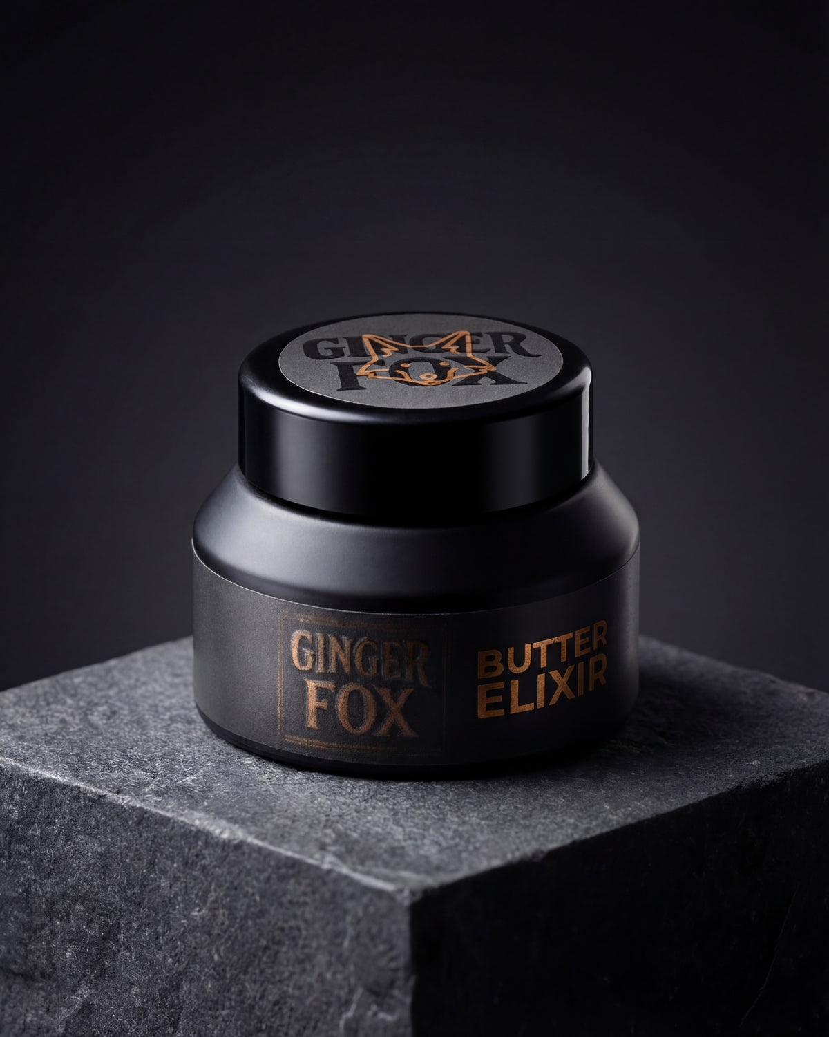 Ginger Fox Butter Elixir na czarnej podstawce